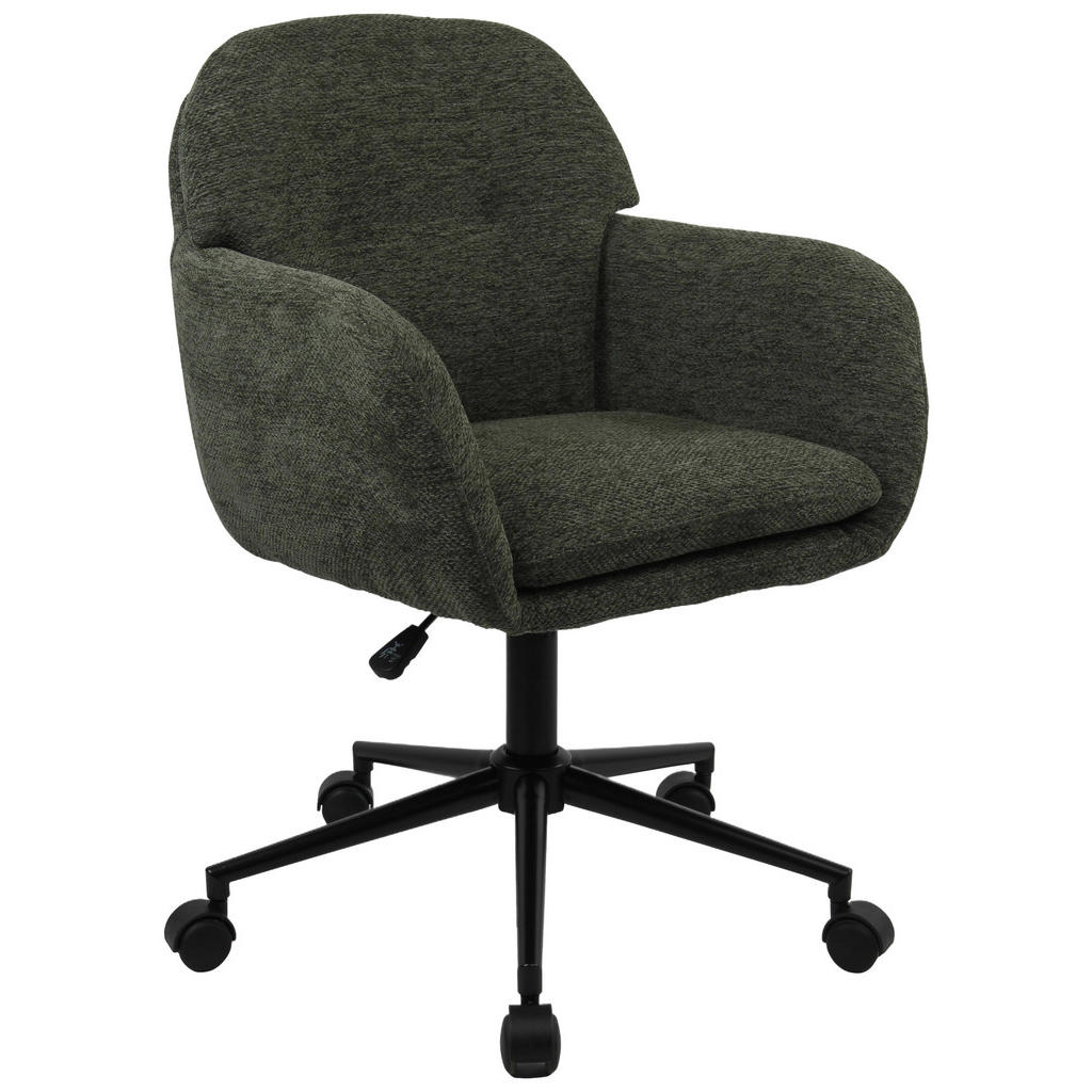 MID.YOU OTOČNÁ STOLIČKA, tkaná textília, zelená.