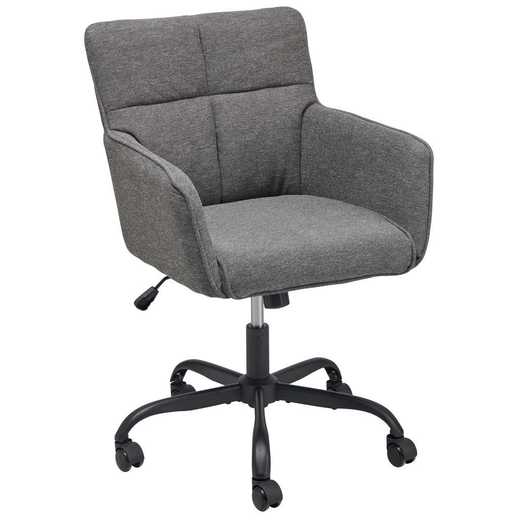 MID.YOU OTOČNÁ STOLIČKA, vzhľad ľanu, tmavosivá.