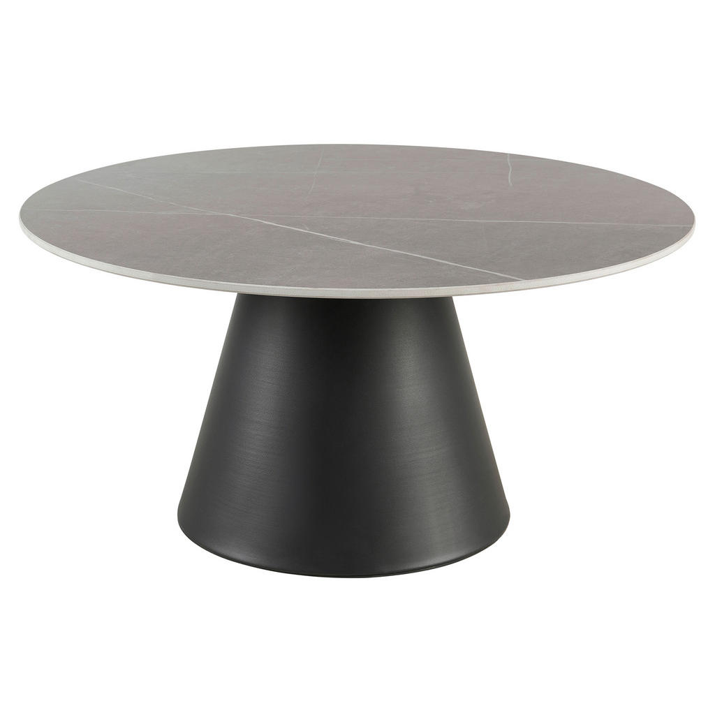 MID.YOU KONFERENČNÝ STOLÍK, sivá, čierna, kov, keramika, 80/80/39 cm.