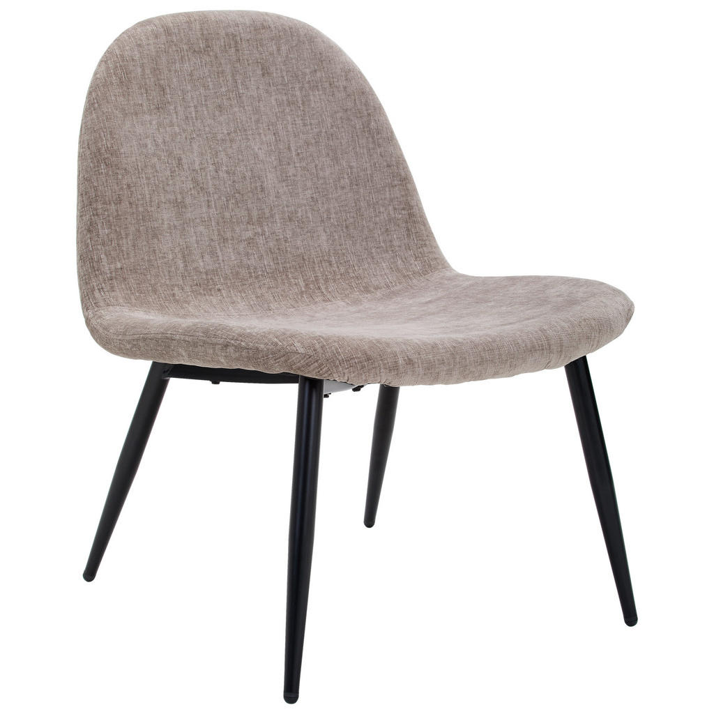 Livetastic KRESLO, drevo, kov, textil, čierna, taupe.