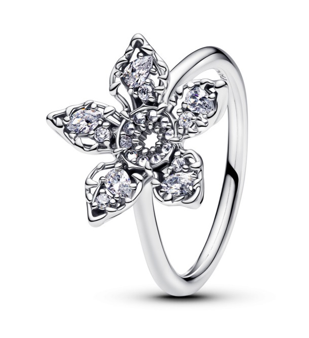 Pandora Strieborný prsteň Demogorgon so zirkónmi Stranger Things 193578C01 58 mm.