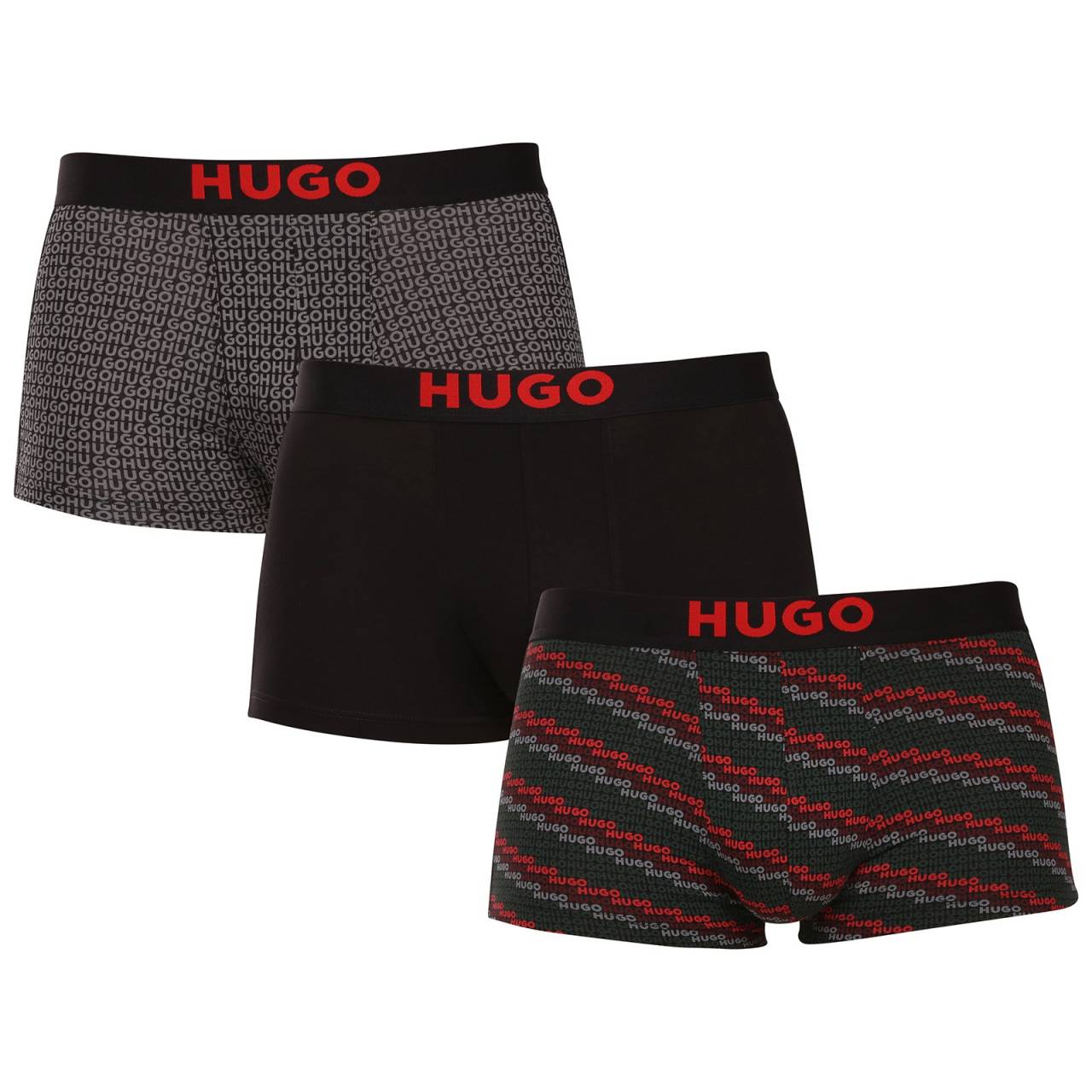 3PACK pánske boxerky HUGO viacfarebné (50549140 960) L, trenky.
Stavte na nadčasovú eleganciu a špičkový komfort s pánskymi boxerkami HUGO.
Materiál, ktorý vám dokonale padne
Kombinácia vysokokvalitnej bavlny s prímesou elastanu zaručuje optimálnu kombináciu pohodlia a pružnosti.
Štýl, ktorý hovorí sám za seba
Striedma farebnosť je vhodná pre všetkých mužov, ktorí nemajú radi módne výstrelky.
Prečo si zamilujete boxerky HUGO

Prvotriedny materiál v kombinácii bavlny a elastanu.
Elegantný dizajn v klasických farbách.
Kratšie nohavičky pre väčšie pohodlie.

Spodná bielizeň Hugo pre milovníkov pohodlia a luxusu
Značka spodnej bielizne Hugo patrí do rodiny odevov Hugo Boss a vyniká kvalitnými materiálmi a precíznym spracovaním.
Ako sa starať o boxerky HUGO
Aby vaše obľúbené boxerky dlho vydržali, odporúčame dodržiavať tieto tipy.

Pranie: Per je pri teplote 40 °C.
Sušenie: Boxerky môžeš sušiť v sušičke na šetrný program.
Žehlenie: Pokiaľ je potrebné, žehli ich naruby pri nižšej teplote.

Tip: Staňte sa expertom na údržbu spodnej bielizne vďaka radám v našom článku a doprajte svojim obľúbeným kúskom starostlivosť, ktorú si zaslúžia.