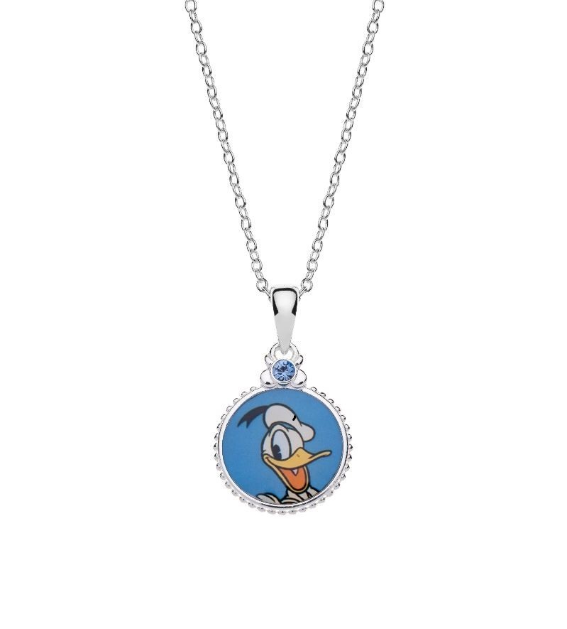 Disney Strieborný náhrdelník Donald Duck CS00027SRJL-P.CS (retiazka, prívesok).