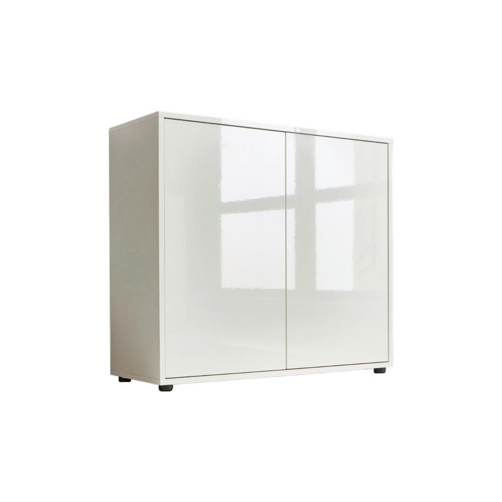 MID.YOU KOMODA, biela, biela s vysokým leskom, 79/73/33 cm.