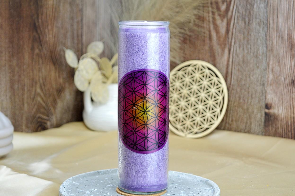 Sviečka z Palmového vosku KVET ŽIVOTA s Esenciálnymi olejmi Levanduľa, Vanilka, Mandarínka v skle (100h) Sviečky sú vyrobené ručne z palmového vosku a pridaný esenciálny olej Levanduľa, Mandarínka, Vanilka .
Symbol kvet života, je symbol posvätnej geometrie. Kvet života pozostáva z viacerých, navzájom sa prekrývajúcich kruhov.


Sviečková mágia je stručne povedané, zapaľovanie sviečok s cieľom dosiahnuť očistenie, liečenie, ochranu, alebo podporu konkrétnej oblasti, či špeciálneho cieľu v rámci sviečkového obradu, alebo rituálu s konkrétnym cieľom.