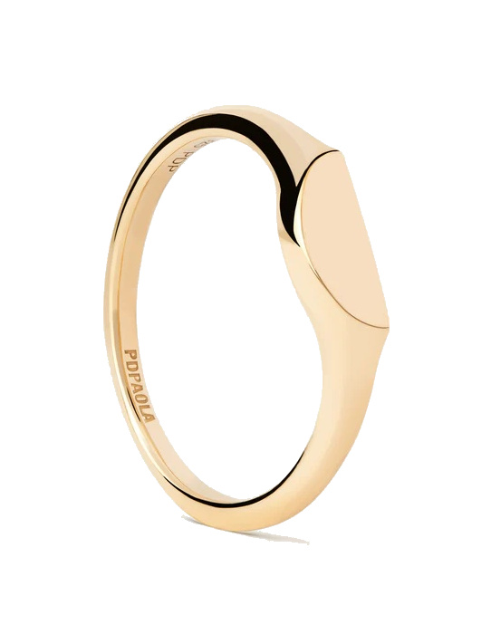PDPAOLA Originálny pozlátený prsteň Half Circle Mini AN01-C48 56 mm.