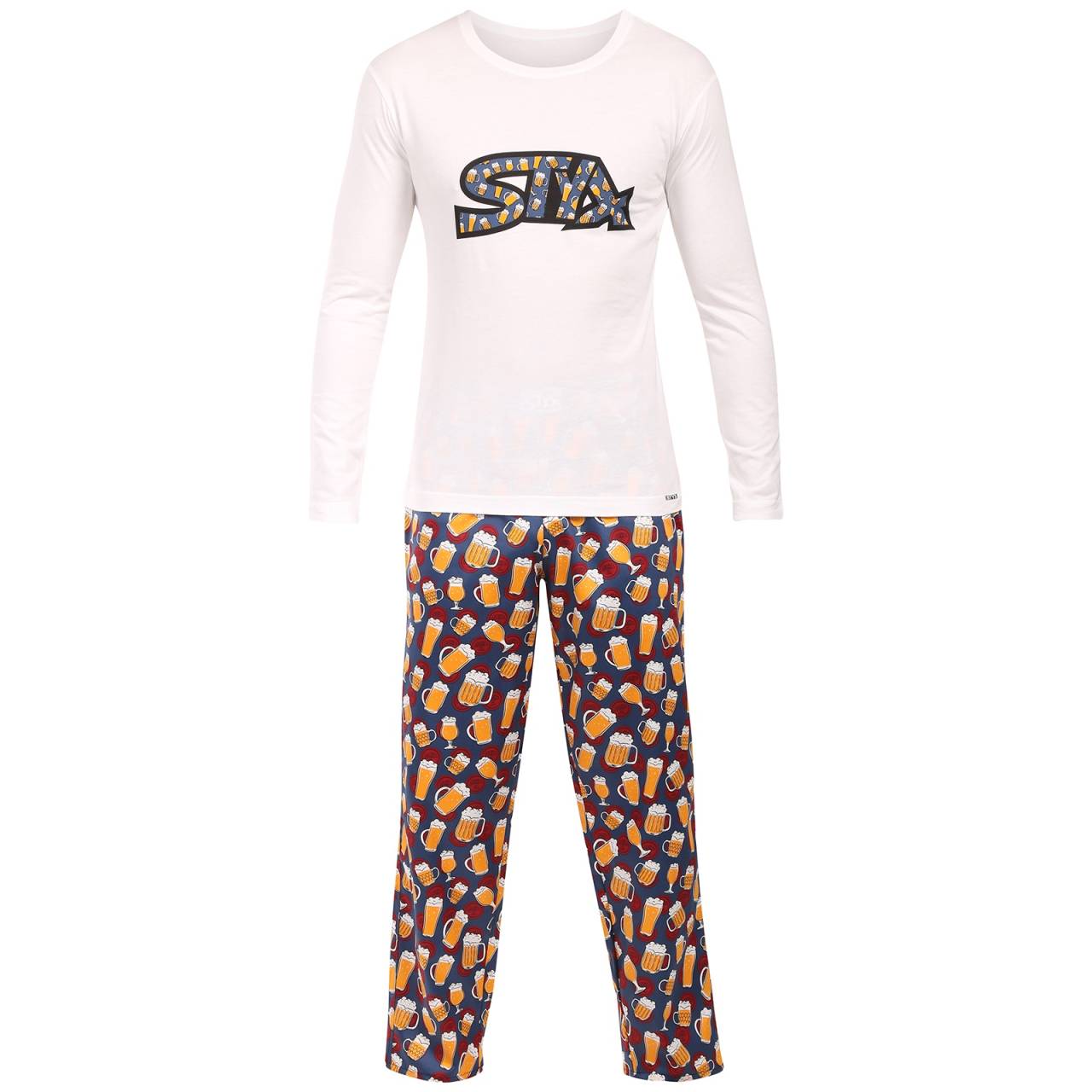 Pánske pyžamo Styx pivo (PDP1855) S.
Chcete si dopriať maximálne pohodlie pri spánku a relaxácii doma?
Kvalitné materiály pre maximálne pohodlie
Pánske pyžamo Styx je vyrobené z prvotriednych materiálov, ktoré zaručujú pohodlie počas celej noci.
Pohodlný strih a moderný dizajn
Strih pyžama Styx je navrhnutý pre dokonalé pohodlie.
Prečo si vybrať pánske pyžamo Styx?

Prémiové materiály: Bavlnený satén na nohavice, mäkká bavlna na košeľu.
Pohodlný strih: Voľnosť pohybu a maximálne pohodlie.
Česká výroba: Záruka kvality a podpora lokálnych výrobkov.

Kvalita z Českej republiky - to je spodná bielizeň Styx
Značka Styx má viac ako 30 rokov skúseností s výrobou kvalitnej spodnej a domácej bielizne.
Ako sa starať o pyžamo Styx?

Pranie: Per na 30 °C s jemným pracím prostriedkom.
Sušenie: Najlepšie je nechať ho voľne uschnúť, sušičku radšej vynechajte.
Žehlenie: Pokiaľ je potrebné, žehli naruby na nízku teplotu.

Tip: Staňte sa expertom na údržbu spodnej bielizne vďaka tipom v našom článku a doprajte svojim obľúbeným kúskom starostlivosť, akú si zaslúžia.