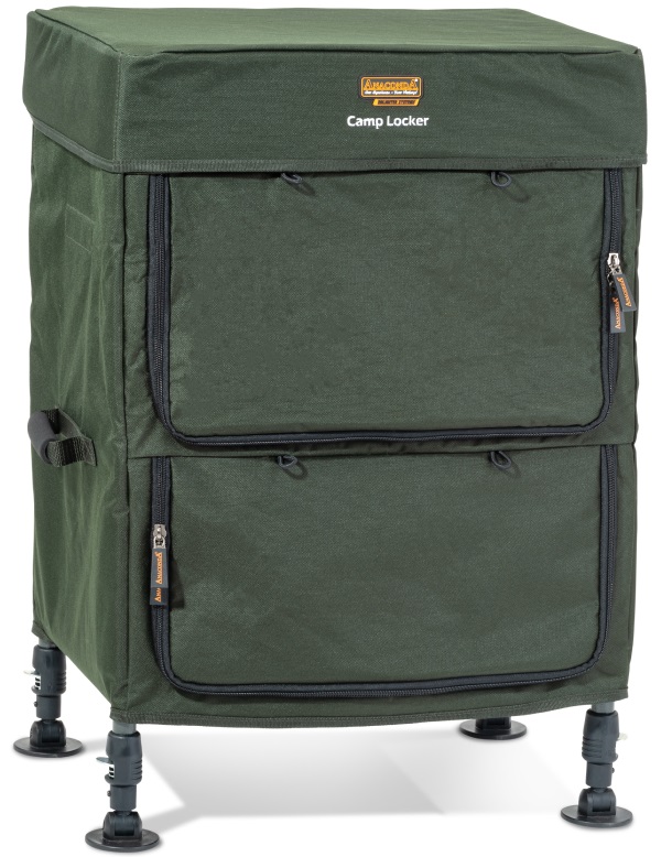 Anaconda organizér do bivaku camp locker.
 •Celkové rozmery: 49 x 35 x 60 cm •Rozmery hornej hlavnej komory: 50 x 35 x 35 cm •Rozmery spodnej hlavnej komory: 50 x 35 x 25 cm •Široké pätky do blata pre extra stabilitu •Pogumované neoprénové rukoväte •Rolovacie okná s elastickým zámkom •Vysoko kvalitné Anaconda zipsy •Skladací mechanizmus pre menšie prepravné rozmery •Prepravné rozmery: 49 x 35 x 49 cm •Materiál: 600D nylon •Hmotnosť 6,3 kg