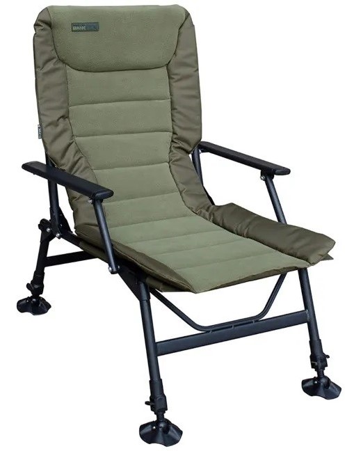 Sonik kreslo bank-tek armchair.
 Vlastnosti: • Stredne vysoký chrbát s polstrovaným fleecovým vankúšom •Odolný materiál 600D a fleece •Uzamykací systém na predných a zadných nohách •Rýchle a pohodlné •Nastaviteľná dĺžka nôh a pätky proti blatu •Pohodlné podrúčky •Transportné rozmery: 57 x 66 x 16 cm •Výška sedu: 34-46 cm •Šírka sedadla: 47 cm •Hĺbka sedadla: 43 cm •Výška chrbta: 60 cm