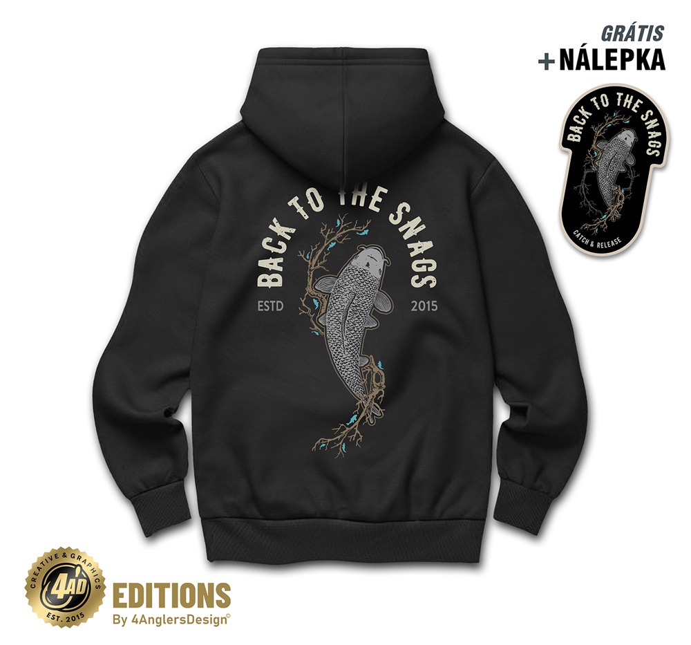 4anglersdesign mikina back to the snags - m.
 Mikiny sú vyrobené z veľmi kvalitnej organickej bavlny a recyklovaného polyesteru.
 Materiál: 85% organická bavlna, 15% recyklovaný polyester.
 Dostupné vo veľkostiach S-XXXL.