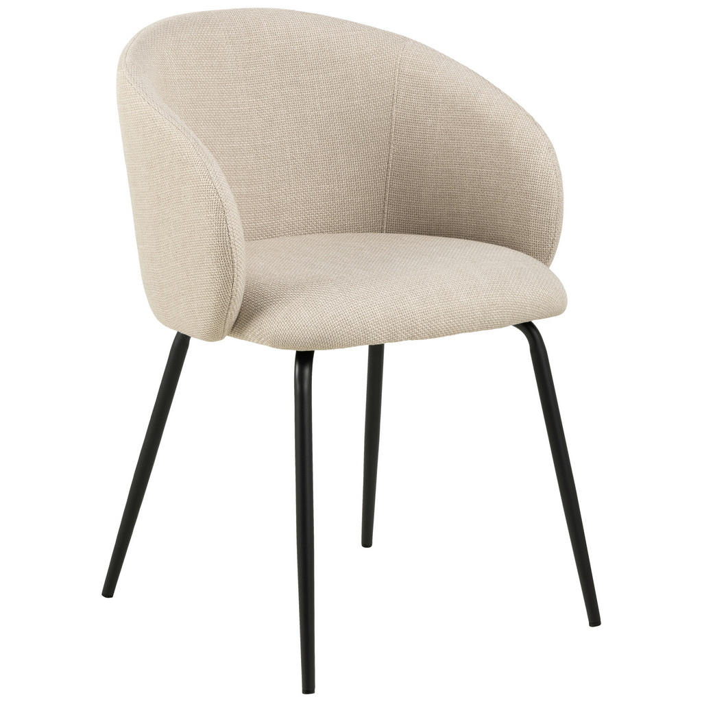 MID.YOU STOLIČKA S PODRÚČKAMI, tkaná textília, béžová.