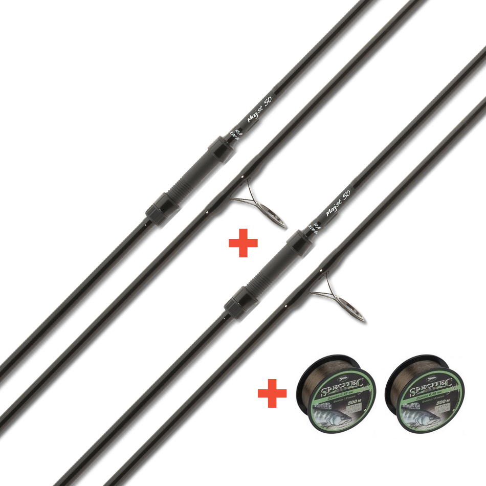 Anaconda prút magist 50 3,66 m (12 ft) 3 lb 1+1 + vlasec.
 
 
 Kaprový prút Magist 50 
 Kaprový prút Magist 50 je dokonalým spoločníkom pri love kaprov.
 
 
 kvalitný uhlíkový blank
 
 elegantný čierny vzhľad
 
 kvalitné tenké SIC očká 5 + 1
 
 prvé očko 50 mm
 
 sedlo navijaku Anaconda DPS
 
 ergonomická rukoväť z materiálu EVA
 
 
 
  
 
 
 
 Vlasec Saenger ...
 Kvalitný vlasec Saenger.
 
 
  
 
 
 Dĺžka - 500 m
 
 Farba - Hnedá
 
 Priemer - 0,30 mm
 
 Nosnosť - 8,05 kg