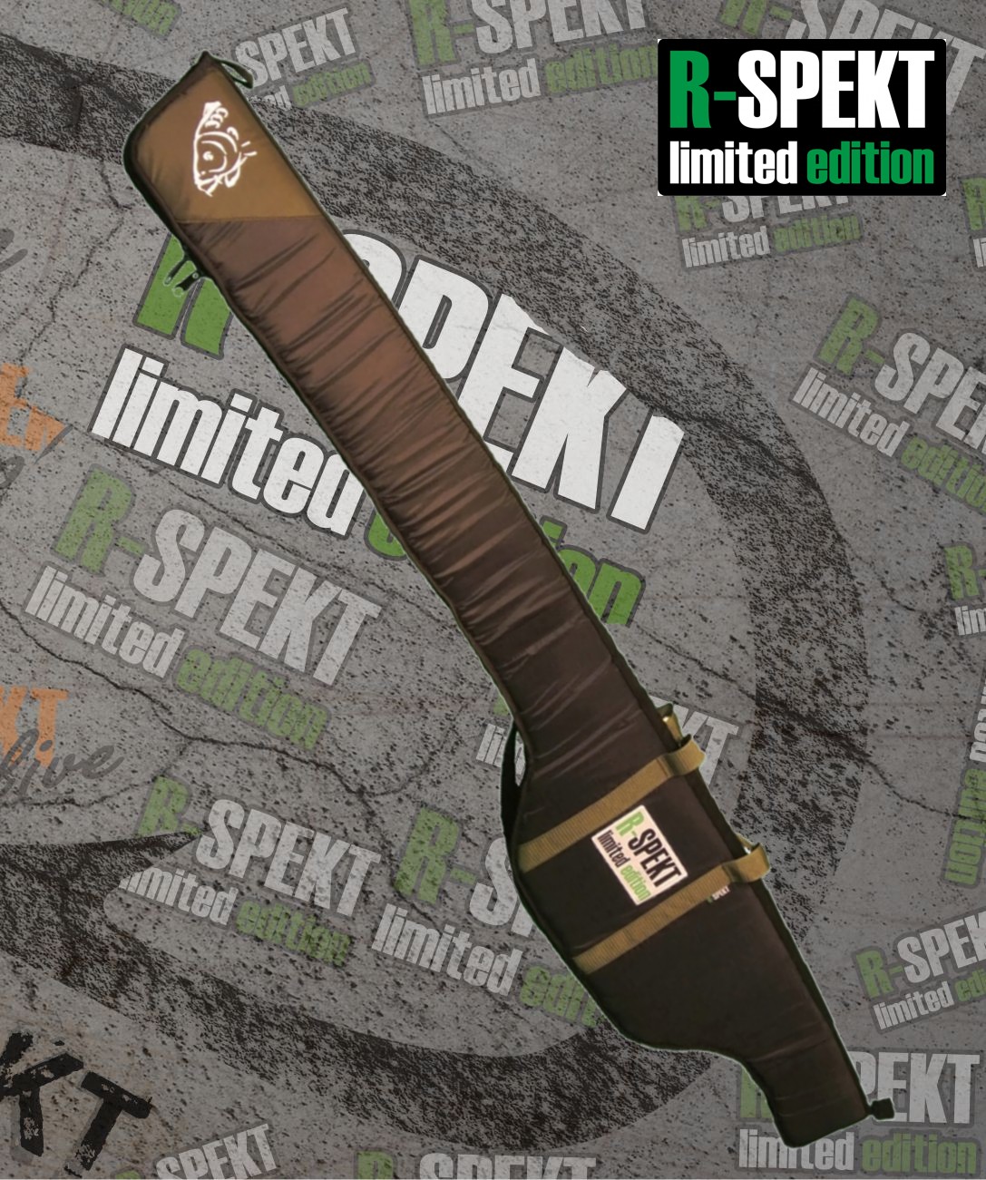 R-spekt single polstrované čierne púzdro na prút-197 cm 12 ft.