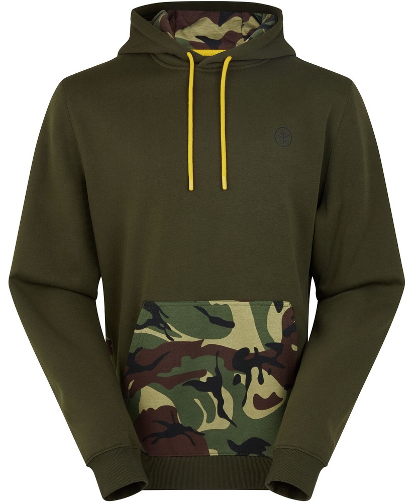 Wychwood mikina carp tactical camo hoody - l.
 Špecifikácia: •materiál: bavlna 60%, polyester 27%, recyklovateľný polyester 13% •lemovaná sťahovacia šnúrka •farba: olivovo zelená/camo •decentné logo na hrudi
