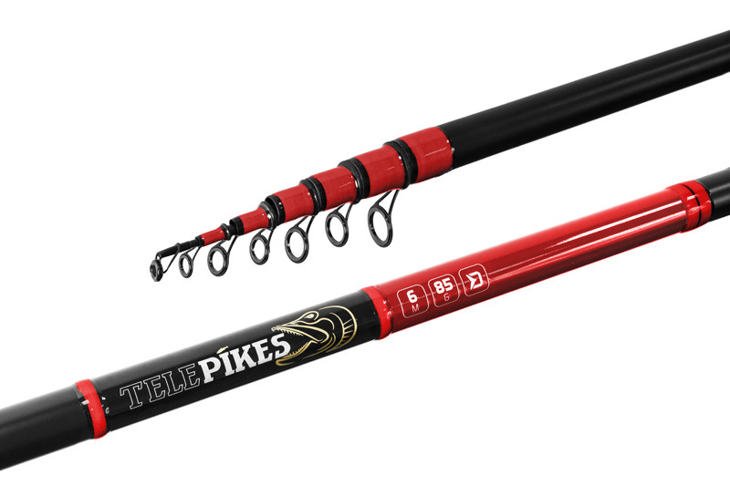 Delphin prút telepikes 6 m 85 g.
 Technické parametre: 
 Model: 600cm/85g Počet dielov: 7 Priemer blanku nad rukoväťou: 28,46mm Počet očiek: 9 Transportná dĺžka: 135cm Hmotnosť: 562g Dĺžka rukoväte (od spodnej časti prúta po stred sedla): 46,5cm