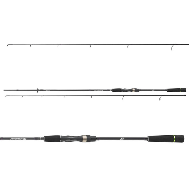 Daiwa prút prorex s finesse spin 2,15 m 3-14 g.
 Vlastnosti: •Uhlíkový blank HMC+® •Špičková EVA rukoväť •Ergonomické skrutkovacie sedlo navijaka •Očká Seaguide®