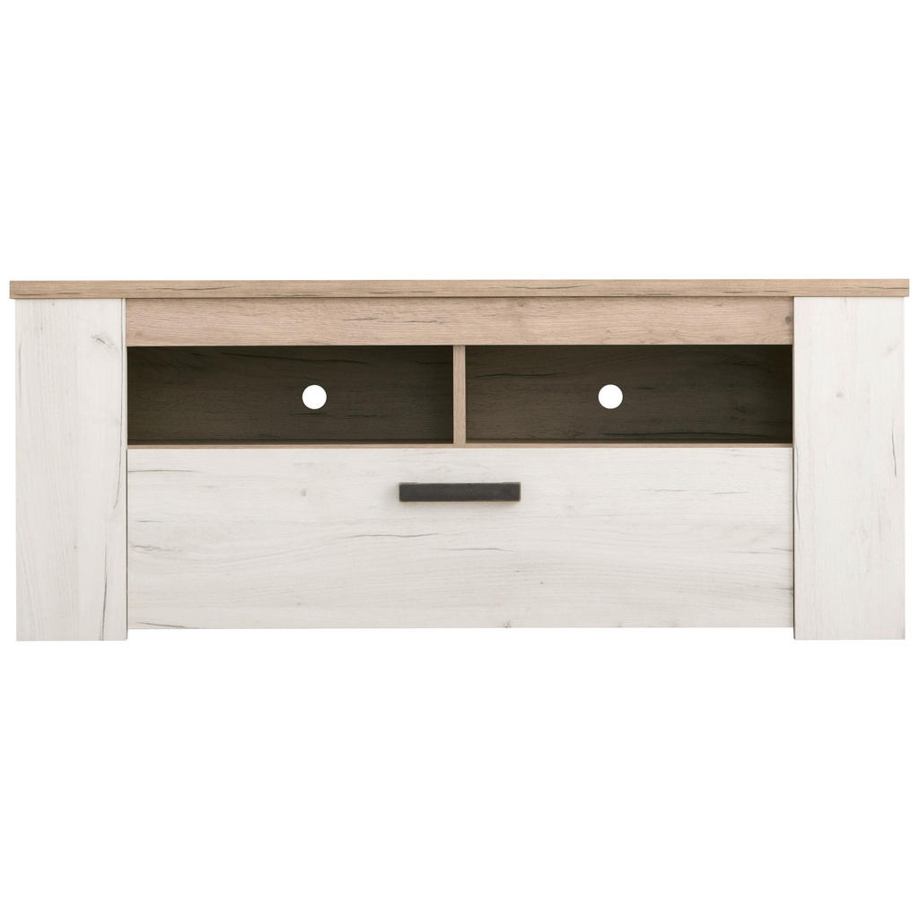 Ti'me TV DIEL, farba strieborného duba, 122,5/49,5/43,5 cm.