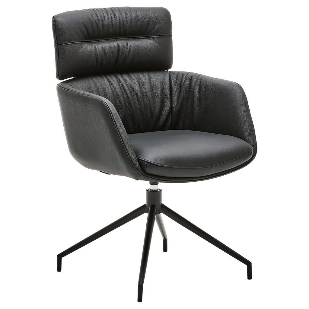 Dieter Knoll STOLIČKA S PODRÚČKAMI, čierna.