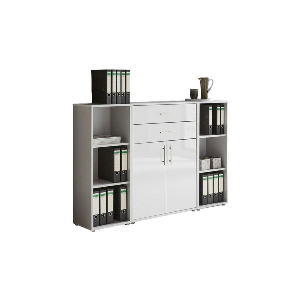 MID.YOU SKRINKA NA DOKUMENTY, sivá, biela s vysokým leskom, 172,6/113,6/33 cm.