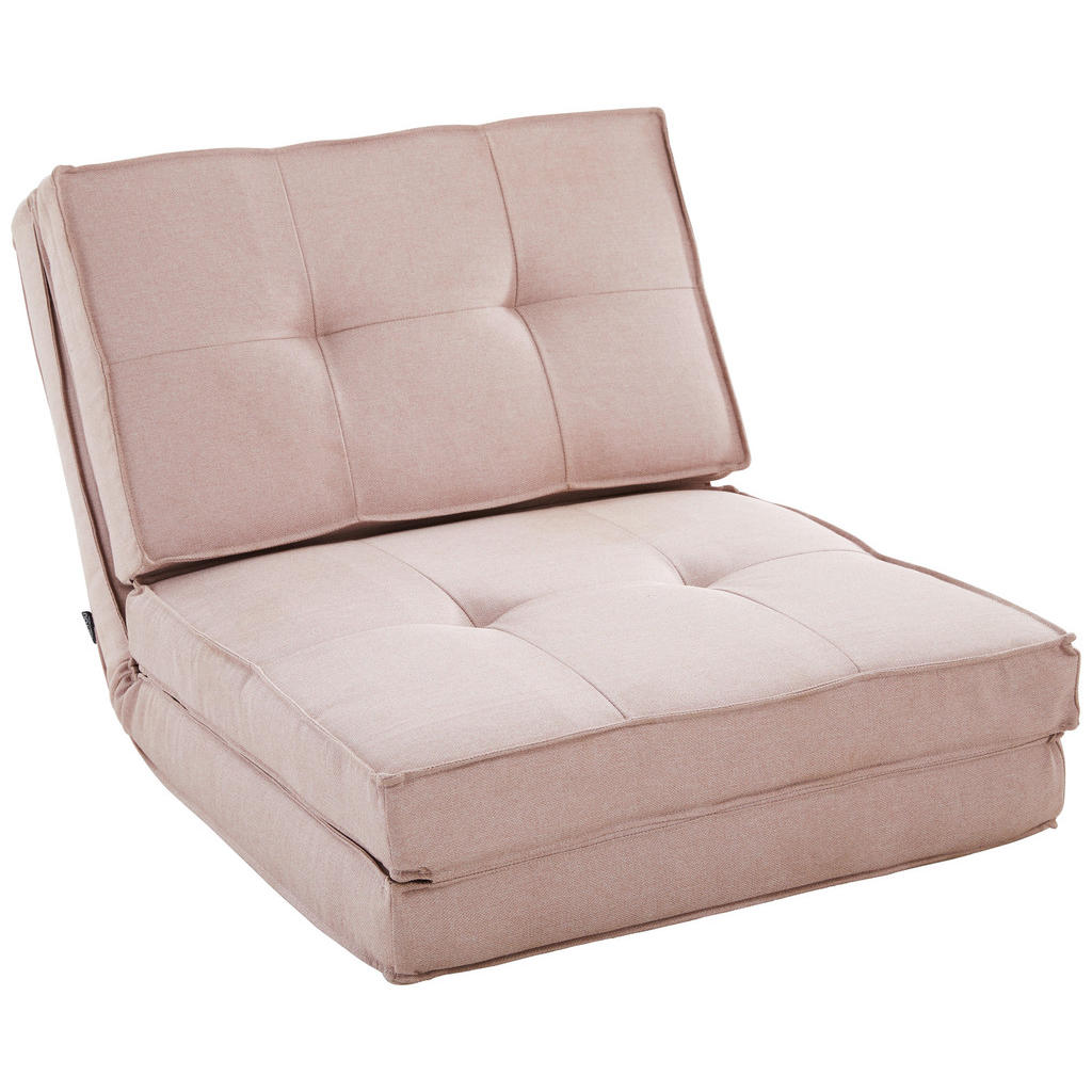 MID.YOU ROZKLADACIE KRESLO, textil, ružová.