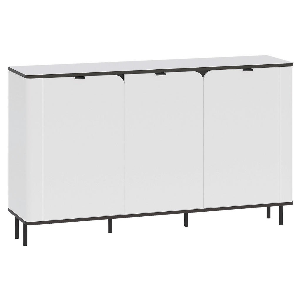 Carryhome ŠIROKÁ KOMODA, biela, 136,8/82/35,2 cm.