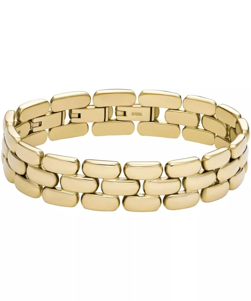 Fossil Pozlátený náramok z ocele Arden JF04784710.