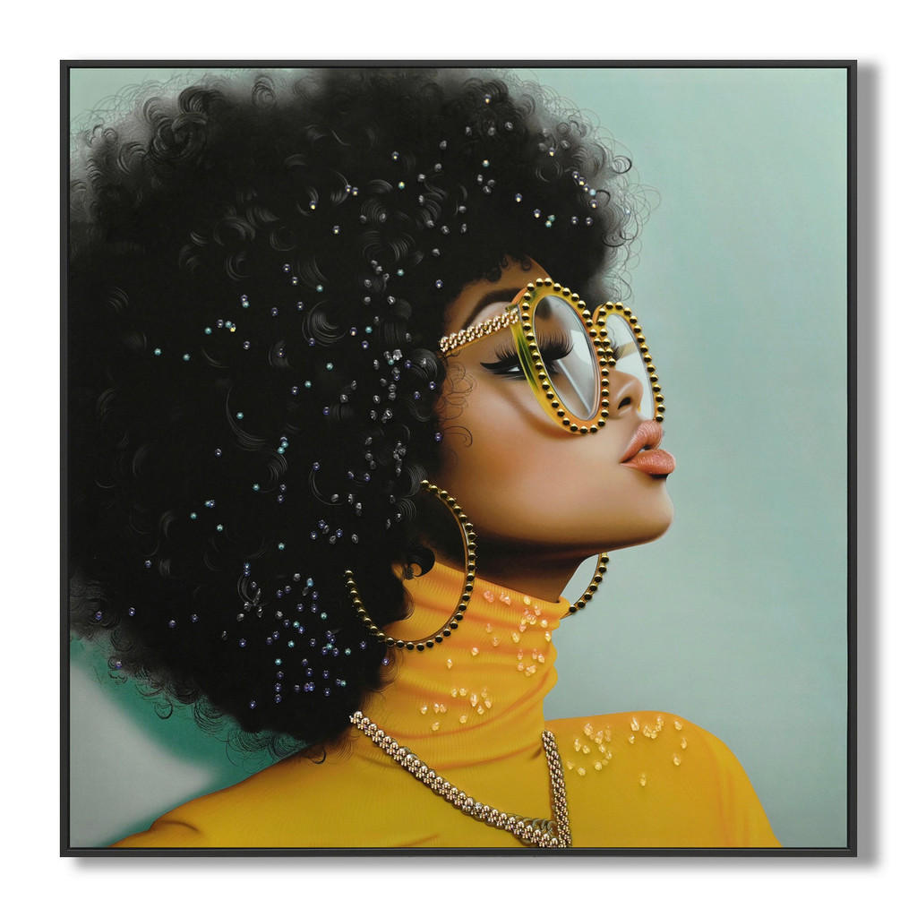 OBRAZ NA PLÁTNE, ľudia, 82/82/4 cm.