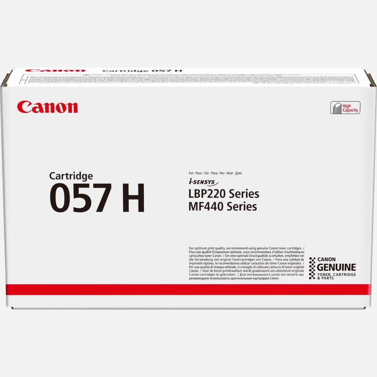 Canon 057H 3010C002 čierny (black) originálny toner.
Originálny toner = záruka priamo od výrobcu tlačiarne
100 % použitie v tlačiarni - bezproblémové fungovanie s vašou tlačiarňou
Použitím originálnej náplne predlžujete životnosť tlačiarne
Osvedčená špičková kvalita - vysoko kvalitná a spoľahlivá tlač originálnou tlačovou kazetou od prvej do poslednej stránky
Trvalé a profesionálne výsledky tlače - dlhodobá udržateľnosť tlače
Kratšia prodleva pri tlači stránok
Garancia Vašej spokojnosti s použitím našej originálnej náplne
Zabezpečujeme bezplatnú recykláciu originálnych náplní
Zlyhanie náplne v menej ako 1% prípadov
Jednoduchá a rýchla výmena náplne

Kód výrobcu: 3010C002
