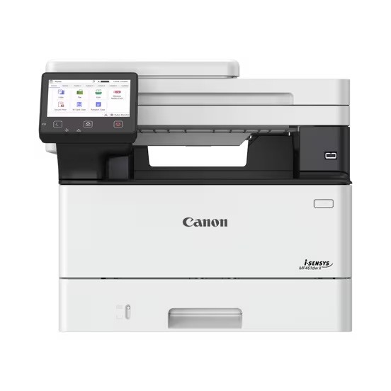 Canon i-SENSYS MF465dw II 7188C007 laserová multifunkcia.

Typ: Čiernobiele laserové multifunkčné zariadenie
Funkcie: Tlač, kopírovanie, skenovanie a faxovanie

TLAČIAREŇ
Technológia tlače: Čiernobiela tlač laserovým lúčom
Rozlíšenie tlače: až 1200×1200dpi
Rýchlosť tlače:
* jednostranne: Až 40 str./min (A4), až 65,4 str./min (A5 na šírku)
* obojstranne: Až 33,6 obr./min (A4)
Doba zahrievania: cca 14 sekúnd alebo menej od zapnutia
Doba vytlačenia prvého výtlačku:
* čiernobielo: približne 5,0 s alebo menej
Jazyky tlačiarne: UFRII, PCL 5e, PCL6, Adobe® PostScript
Písma: 45 písiem PCL, 136 postscriptových písiem
Okraje tlače:
* 5mm hore, dole, vľavo a vpravo
* 10mm hore, dole, vľavo a vpravo (obálky)
Režim úspory tonera: Áno

KOPÍRKA
Rýchlosť kopírovania:
* jednostranne (A4): až 40 str./min
* obojstranne (A4): až 33,6 str./min
Doba vytlačenia prvej kópie:
* Približne 6,1 sekundy alebo menej
Rozlíšenie kopírovania: až 600×600dpi
Režimy kopírovania: Text, text/fotografie (predvolené), text/fotografie (vysoká kvalita), fotografie
Obojstranné kopírovanie: Obojstranné na obojstranné (automatické)
Viacnásobné kopírovanie: až 999 kópií
Zmenšenie/zväčšenie: 25% až 400% v krokoch po 1%
Ďalšie funkcie: Prednastavené pomery zmenšenia/zväčšenia podľa oblasti, obojstranné kopírovanie, nastavenie sýtosti, výber typu originálu, obojstranný originál, triedenie, N na 1, ostrosť, vymazanie rámčeka, kopírovanie preukazov totožnosti, kopírovanie cestovných pasov, farebný režim, rezervná kópia

SKENER
Typ: farebne
Rozlíšenie skenovania:
* optické: až 600×600dpi
* rozšírené: až 9600×9600dpi
Rýchlosť skenovania:
* Jednostranne čiernobielo: 50 obr./min (300×300 dpi)
* Jednostranne farebne: 40 obr./min (300×300 dpi)
* Obojsmerne čiernobielo: 100 obr./min (300×300 dpi)
* Obojstranne farebne: 80 obr./min (300×300 dpi)
* Jednostranne čiernobielo: 40 obr./min (300×600 dpi)
* Jednostranne farebne: 20 obr./min (300×600 dpi)
* Obojsmerne čiernobielo: 80 obr./min (300×600 dpi)
* Obojstranne farebne: 40 obr./min (300×600 dpi)
Farebná hĺbka skenovania: 24 bitov / 24 bitov (vstup/výstup)
Stupne šedej: 256 úrovní
Kompatibilita: TWAIN, WIA, ICA
Maximálna šírka skenovanej oblasti: 216mm
Skenovanie do e-mailu: TIFF / JPEG / PDF / kompaktný formát PDF / formát PDF s možnosťou vyhľadávania / PDF/A-1b
Skenovanie do cloudu: TIFF / JPEG / PDF / PNG3
iFAX: ITU-T.37

FAX
Rýchlosť modemu: 33,6kb/s (až 3s/stranu)
Režim prijímača: Iba fax, automatické prepínanie fax/telefón, režim záznamníka, manuálny
Rozlíšenie faxu:
* štandardné: 200×100dpi
* jemné: 200×200dpi
* veľmi jemné: 200×400dpi
* ultra jemné: 400×400dpi
Pamäť faxu: až 512 strán
Rýchle voľby: až 281 volieb
Skupinové voľby/príjemcovia: maximálne 299 predvolieb/maximálne 299 príjemcov
Sekvenčné vysielanie: maximálne 310 príjemcov
Zálohovanie pamäte: trvalá záloha pamäte faxu (zálohovanie pomocou pamäte Flash)
Obojstranné faxovanie: Áno (odosielanie a prijímanie)

MANIPULÁCIA S MÉDIAMI
Typ skenera: Sklo skenera, obojstranný automatický podávač dokumentov (jednoprůchodový)
Vkladanie papiera (štandardné):
* zásobník na 250 listov
* Viacúčelový zásobník s kapacitou 100 listov
* automatický podávač dokumentov na 50 listov
Výstup papiera: 150 listov
Typy médií: Bežný papier, recyklovaný papier, silný papier, tenký papier, štítok, pohľadnica, obálka
Veľkosti médií: A4, A5, A5 (na šírku), A6, B5, Legal, Letter, Executive, Statement, OFFICIO, B-OFFICIO, M-OFFICIO, GLTR, GLGL, Foolscap, 16K, kartotéčný lístok, obálka (COM10, Monarch, C5, DL), užívateľské veľkosti: minimálne 76,2 × 127 mm až maximálne 216,0 × 355,6 mm
Gramáže médií:
* Zásobník: 60 až 120 g/m2
* Viacúčelový zásobník: 60 až 199 g/m2
* Automatický podávač dokumentov: 60 až 120 g/m2

VŠEOBECNÉ
Podporované operačné systémy: Windows; macOS; Linux
Rozhranie: USB 2.0 Hi-Speed, 10BASE-T/100BASE-TX/1000Base-T, Wi-Fi – 802.11b/g/n, bezdrôtové priame pripojenie
Pracovné zaťaženie: maximálne 80000 strán za mesiac
Rýchlosť procesora: 1200 MHz
Pamäť: 1GB
Úložisko: 4GB
Displej: Farebná dotyková obrazovka LCD s uhlopriečkou 12,7 cm

Napájanie: 220–240 V (±10 %), 50/60 Hz (±2 Hz)
Spotreba energie:
* maximálne cca 1280W
* pohotovostný režim cca 8W
* režim spánku cca 0,9W
* typická spotreba elektrickej energie (TEC): 0,32kWh/týždeň
Hlučnosť: jednostranná tlač 67dB/obojstranná tlač 68dB
Náhradné kazety:
* 070 (3 000 strán)
* 070H (10 200 strán)

Rozmery (ŠxHxV): 420×460×375mm (so zásobníkmi)
Hmotnosť: cca 16,3kg