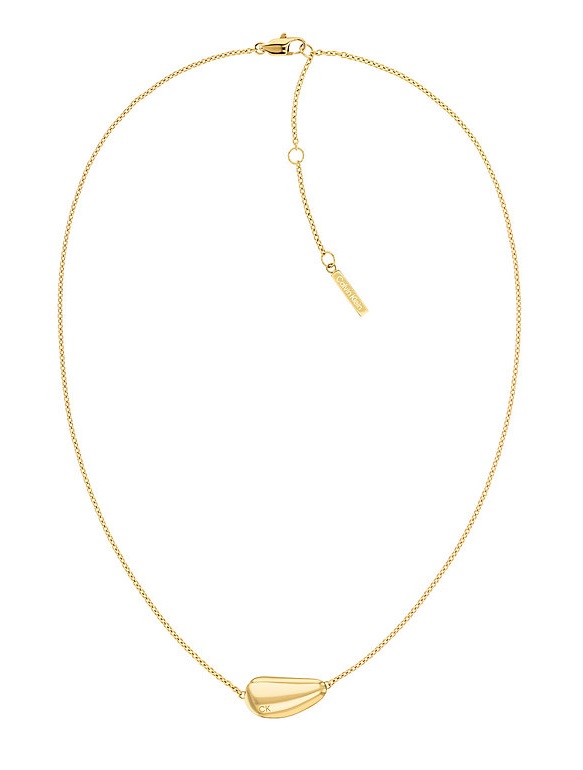 Calvin Klein Pozlátený náhrdelník pre ženy Elongated Drops 35000601.