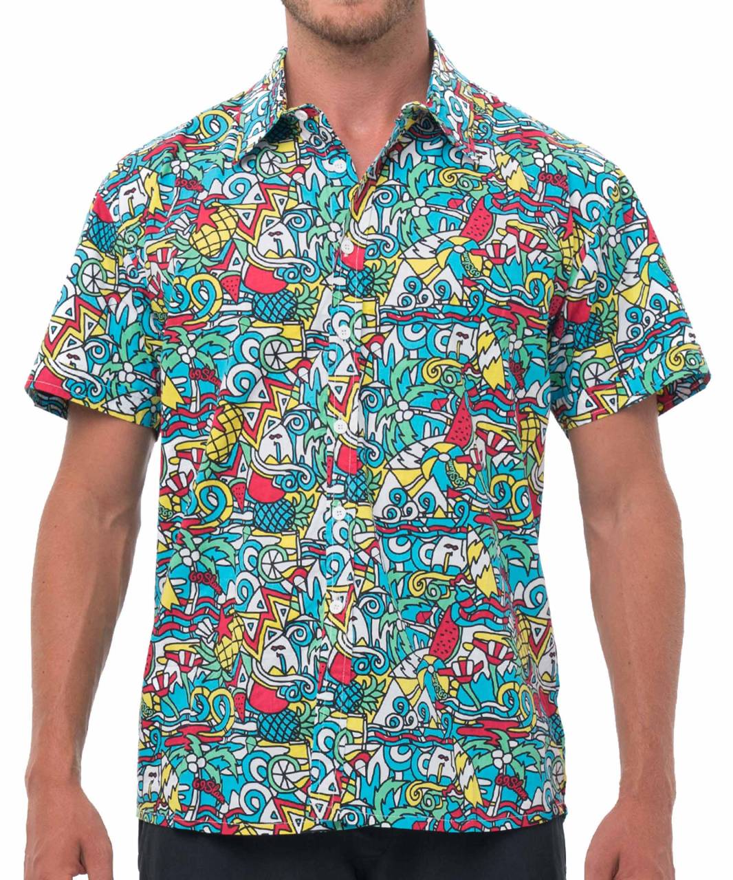 Pánska košeľa 69SLAM PICASUMMER (MFHPSM-BL) XL.