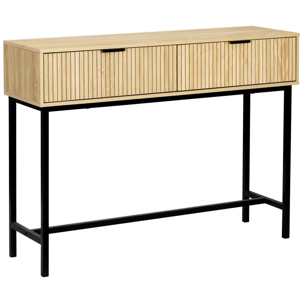 MID.YOU KONZOLOVÝ STOLÍK, prírodná farba, čierna, 100/74,5/30 cm.