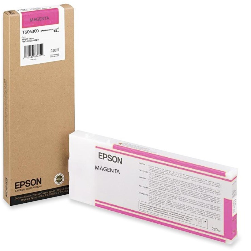 Epson C13T606300 purpurová (vivid magenta) originálna cartridge.
Originálna cartridge = záruka priamo od výrobcu tlačiarne
100 % použitie v tlačiarni - spoľahlivá a bezproblémová tlač
Použitím originálnej náplne predlžujete životnosť tlačiarne
Overená špičková kvalita - jasný a čitateľný text, jemná grafika, kvalitnejšie obrázky
Použitie originálnej kazety ponúka rýchly a vysoký výkon a pritom stabilné výsledky = EFEKTÍVNA TLAČ
Jednoduchá inštalácia a údržba
Zabezpečujeme bezplatnú recykláciu originálnych náplní
Garancia Vašej spokojnosti s použitím našej originálnej náplne

Kód výrobcu: C13T606300