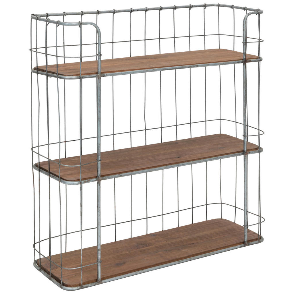 Livetastic NÁSTENNÝ REGÁL, strieborná, prírodná farba.