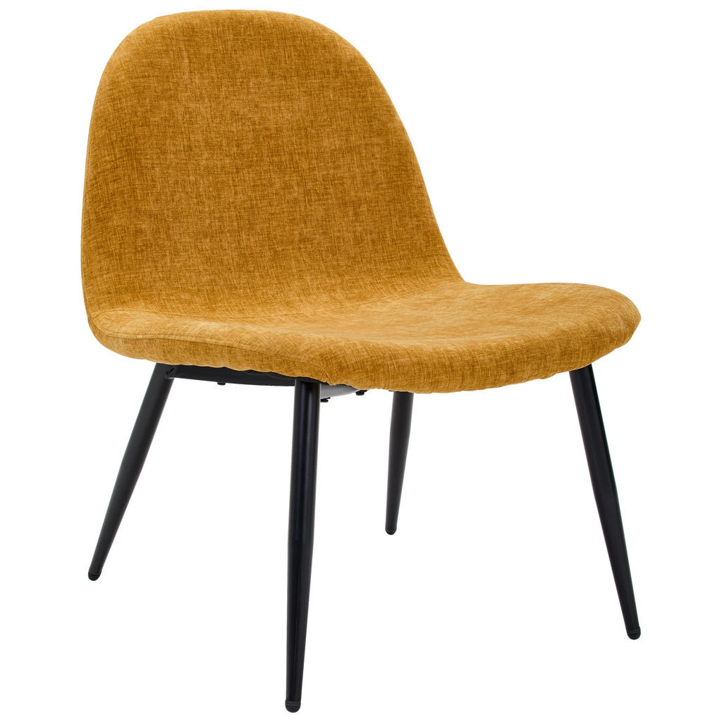 Livetastic KRESLO, drevo, kov, textil, žltá, čierna.