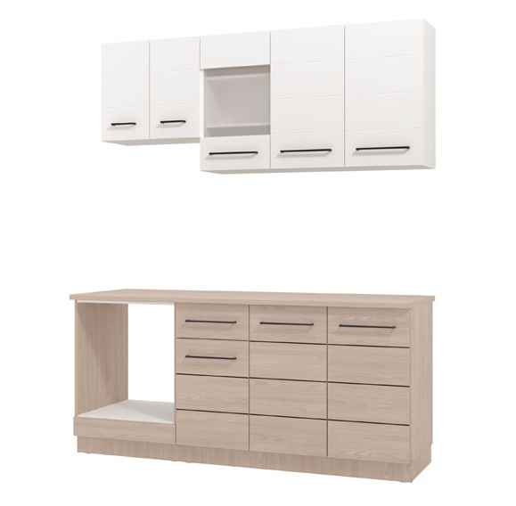 Kuchynská linka danya-biela,dub šedý - bez pracovnej dosky.

 

Horné skrinky sú vybavené mnohými vnútornými policami a zavesujú sa na stenu pomocou závesov umiestnených vo vnútri skriniek.

 

Spodná časť zostavy ponúka praktický úložný priestor v podobe drezovej skrinky s dvierkami a širokej skrinky s poličkami.

 

Korpusy skriniek sú vyrobené z kvalitného lamina a opatrené ABS hranou pre vyššiu odolnosť voči poškodeniu.

 

*ABS hrany = pásky slúžiace na olepenie a ochranu hrán nábytkových dosiek.

 

Kuchynská linka je dodávaná bez pracovnej dosky a bez drezu.

 

Hĺbka skriniek s pracovnou doskou je 60 cm.

 

Podobné produkty nájdete v súvisiacich produktoch nižšie.

 