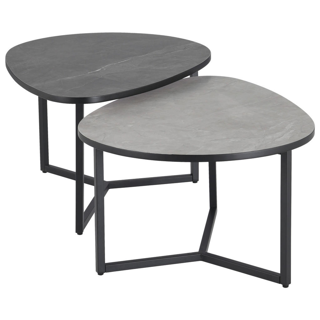 MID.YOU SADA KONFERENČNÝCH STOLÍKOV, svetlosivá, tmavosivá, kov, kompozitné drevo, 83/40/36,5/59 cm.