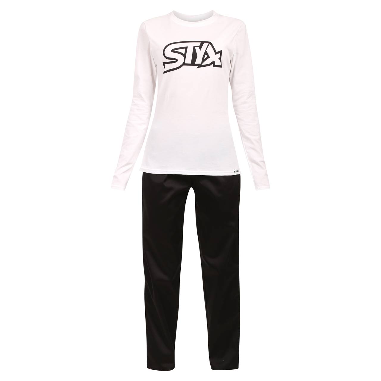 Dámske pyžamo Styx čiernobiele (PDD1061) S.
Chcete spojiť pohodlie, štýl a kvalitnú českú výrobu?
Prémiové materiály pre maximálne pohodlie
Dámske pyžamo Styx je vyrobené z prvotriednych materiálov, ktoré vám zabezpečia pohodlie počas celej noci.
Pohodlný strih a štýlový dizajn na pokojný spánok
Strih dámskeho pyžama Styx vám poskytne maximálne pohodlie pri odpočinku a spánku.
Prečo si vybrať dámske pyžamo Styx?

Prvotriedna kombinácia materiálov: Bavlnený satén na nohavice, mäkká bavlna na košeľu.
Pohodlný strih: Voľnosť pohybu a maximálne pohodlie pri spánku.
Vyrobené v ČR: Podpora miestnej výroby a záruka kvality.

Kvalita z Českej republiky, to je spodná bielizeň Styx
Spodná bielizeň Styx sa kompletne vyrába v Českej republike.
Ako sa starať o pyžamo Styx?
Aby vaše pyžamo zostalo dlho krásne a pohodlné, dodržiavajte tieto pokyny:

Pranie: Per na 30 °C s jemným pracím prostriedkom.
Sušenie: Nepoužívaj sušičku, suš na vzduchu.
Žehlenie: Možno žehliť na nízku teplotu (odporúčame naruby)

Tip: Staňte sa expertom na údržbu spodnej bielizne vďaka radám v našom článku a doprajte svojim obľúbeným kúskom starostlivosť, ktorú si zaslúžia.