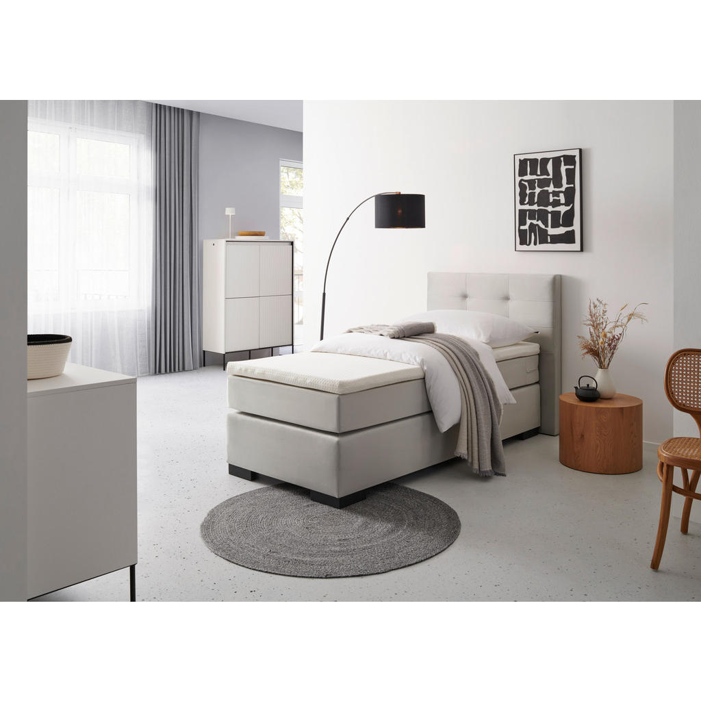 MID.YOU BOXSPRINGOVÁ POSTEĽ, 90/200 cm sivá.