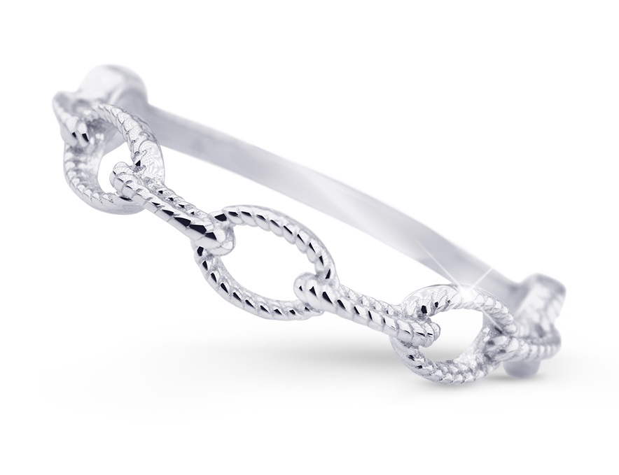 Cutie Jewellery Moderný prsteň z bieleho zlata Z5029-X-2 48 mm.