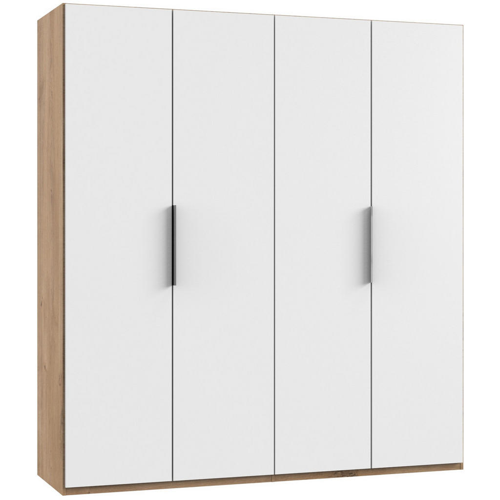 MID.YOU SKRIŇA S OTOČNÝMI DVERAMI, biela, farba duba, 200/216/58 cm.