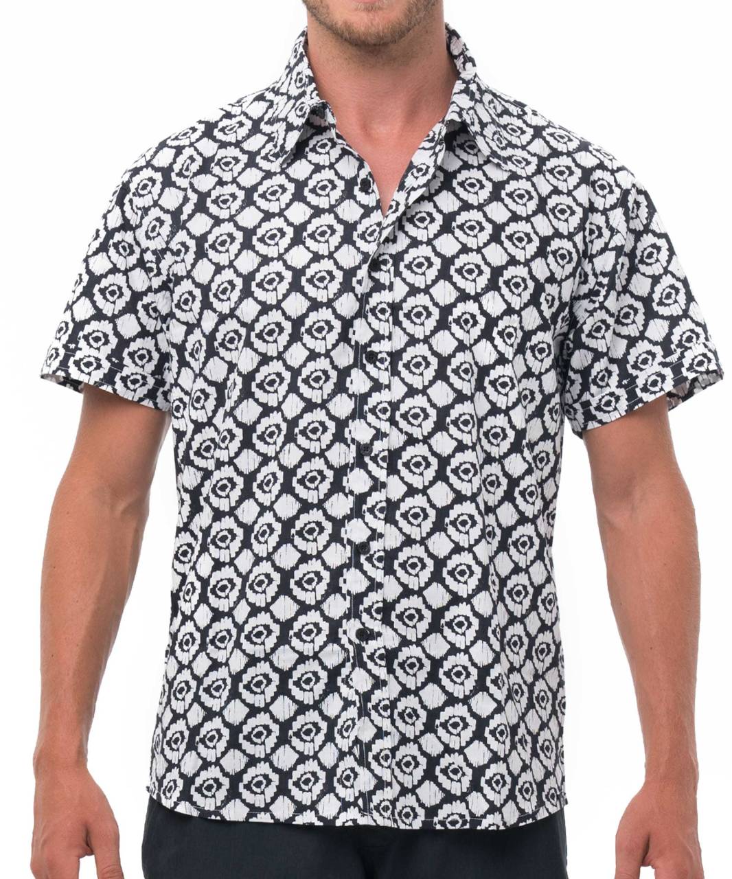 Pánska košile 69SLAM IKAT DIAMOND (MFHIKD-BW) L.