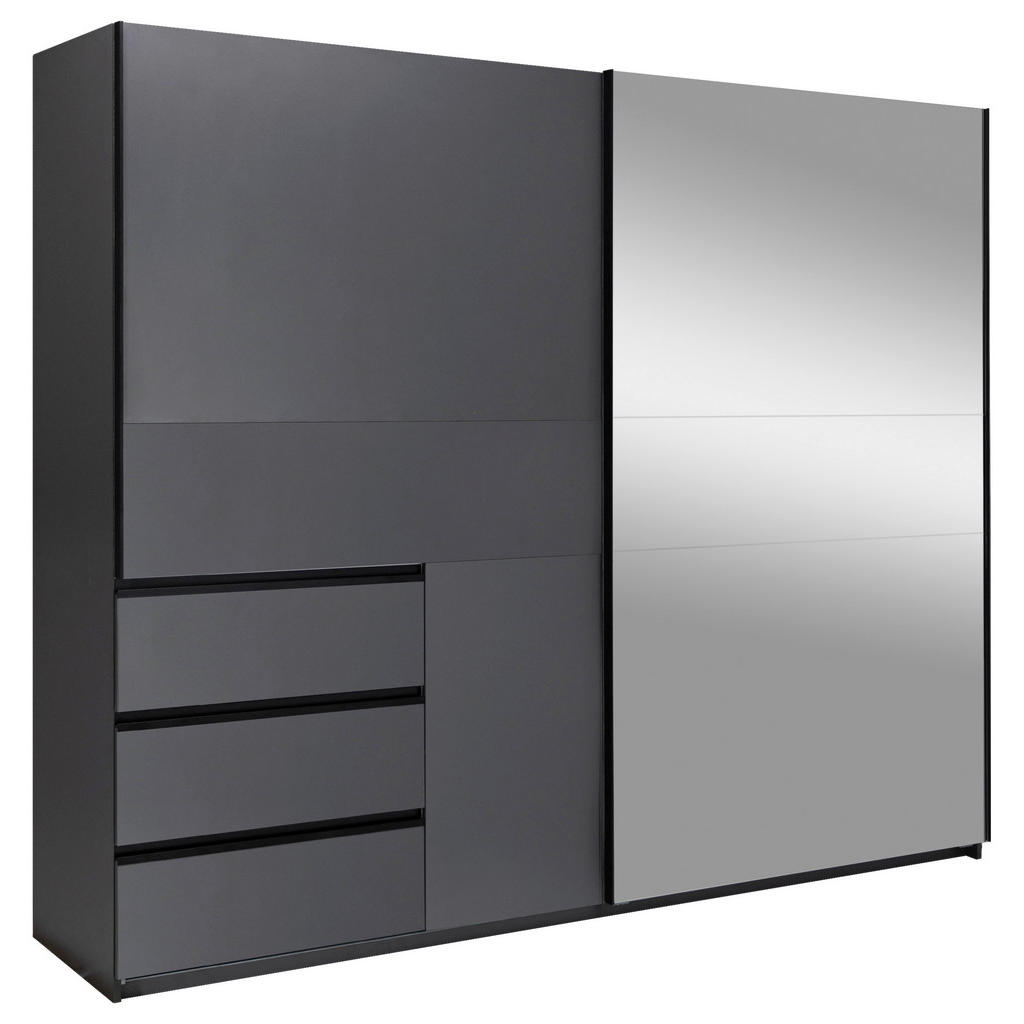 MID.YOU SKRIŇA S POSUVNÝMI DVERAMI, grafitová, 250/205/61,5 cm.