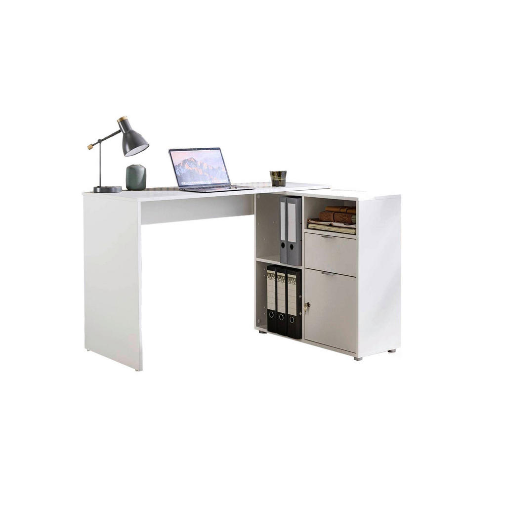 MID.YOU PÍSACÍ STÔL S ÚLOŽ.PRIESTOROM, biela, 110/85/74 cm.