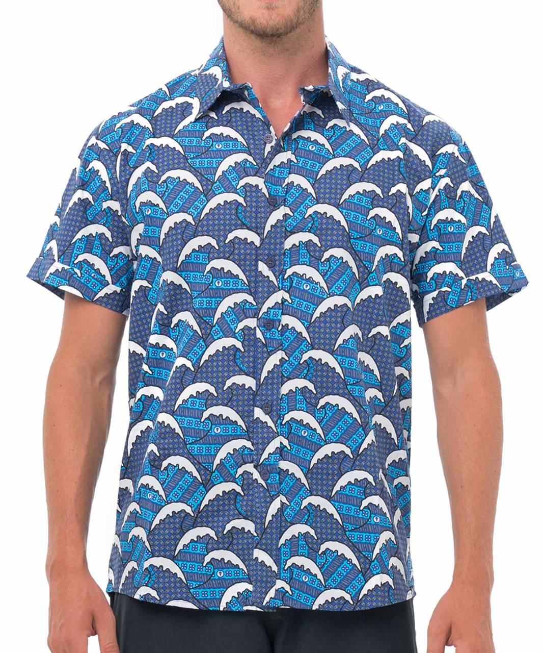 Pánska košile 69SLAM BATIK WAVE (MFHBTV-BL) L.