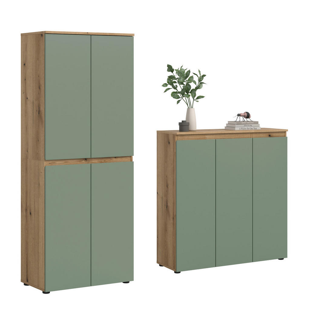 Livetastic PREDSIEŇOVÁ SKRIŇA, farba duba, sivozelená, 190/175/37 cm.