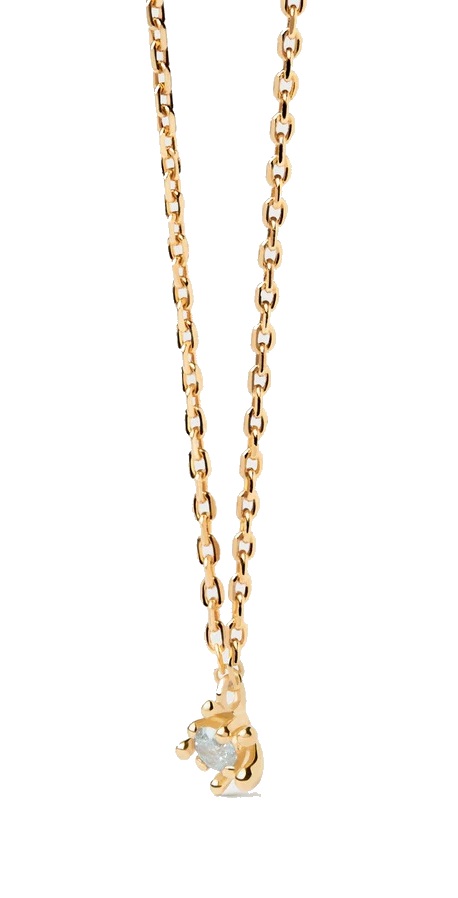 PDPAOLA Pozlátený dámsky náhrdelník Grey Fleur Colors CO01-963-U.