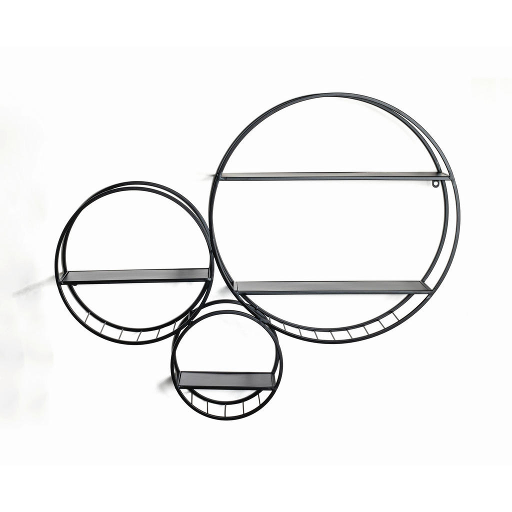 NÁSTENNÝ REGÁL, čierna.