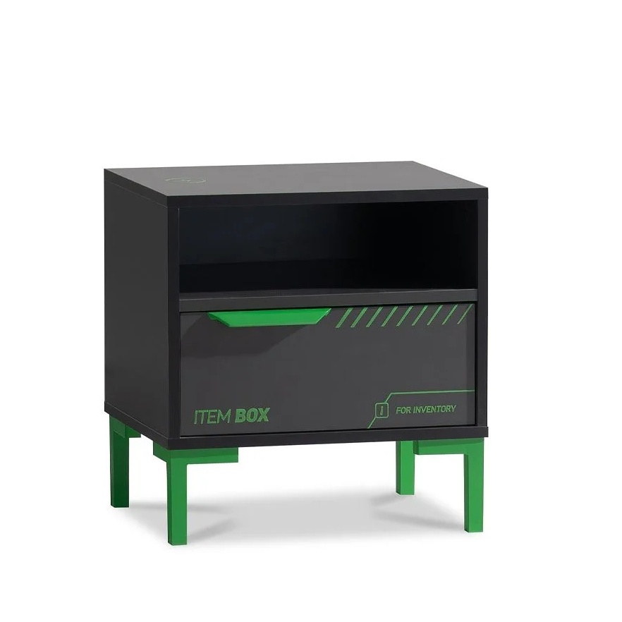 Nočný stolík so zásuvkou diego - čierna, zelená.

 

Povrchy sú potlačené UV lakom, čo ich robí odolnými voči vode a vyblednutiu.

 

Zelená kovová rukoväť je nielen odolná, ale aj zdravotne nezávadná, a to isté platí aj pre 15 cm vysoké ABS nožičky.

 

Rozmery nočného stolíka Diego sú 51x54x40 cm (š,v,h).

 

Ďalšie produkty z kolekcie Diego nájdete v súvisiacich produktoch nižšie.