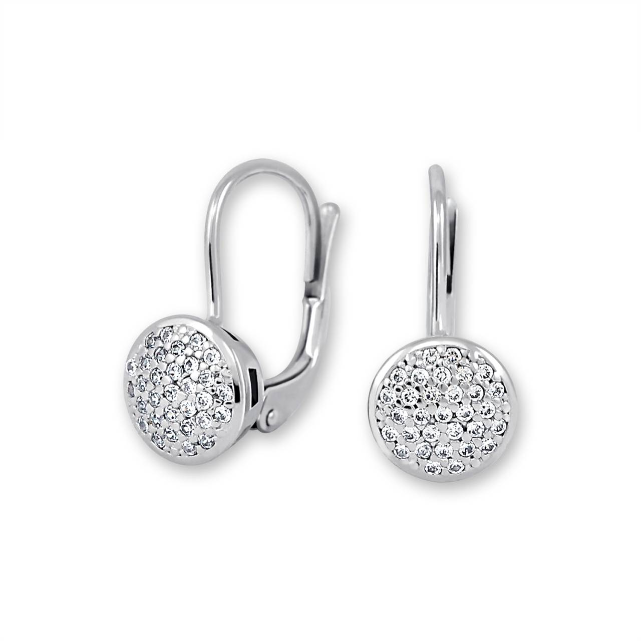 Soliter Žiarivé náušnice z bieleho zlata so zirkónmi 239 001 00623 07.